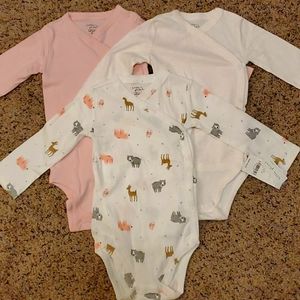 Carter's 3-pack organic side snap bodysuits